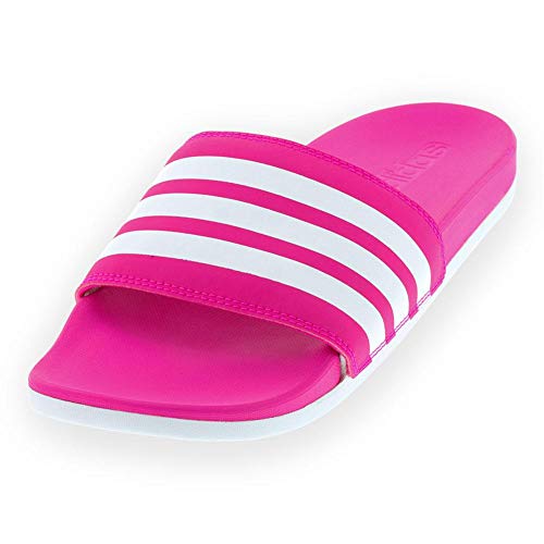 Adidas Women S Adilette Comfort Slide Sandal Shock Pink White Shock Pink 8 M Us Buy Online In Andorra At Andorra Desertcart Com Productid