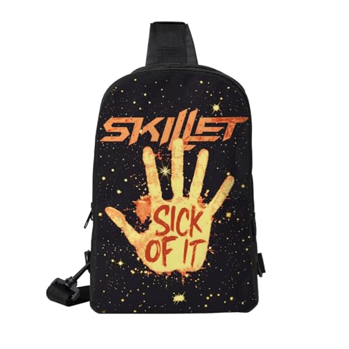 Skillets Crossbody Bags for Women Men, Travel Hiking Sling Bag, Lightweight Handbag, Chest Purse Backpack2