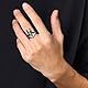 Flongo Herren Ring Mf Doom Gladiator Mask Ringe silber Wikinger Spartan Maske Edelstahl Gothic Schmuck Viking Helm Nordic Pagan Geschenk für Männer Damen Halloween Doomsday Größe 8