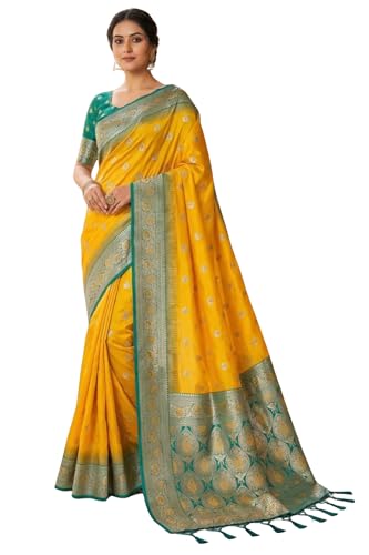 SGF11 Women's Kanjivaram Pure Soft Silk Saree With Unstitched Blouse Piece product image 6
