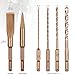 TGFTGF 6-Piece Rotary Hammer Drill Bit and Chisel Set, YG8C Carbide Tip, SDS Plus Concrete Drill Bits, Masonry Drill Bit Set for Stone Brick with Storage Case, Ideal Tools for DIY Home Gift Men Friend