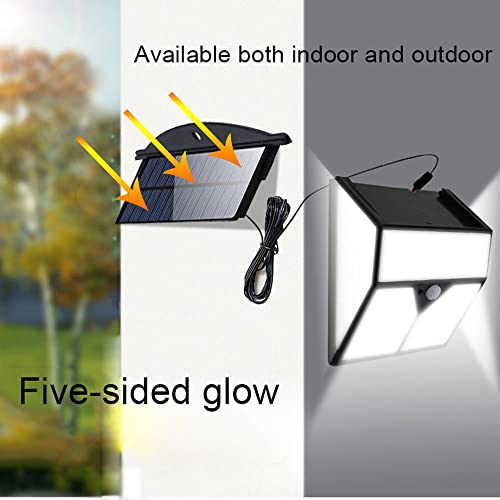 Lámpara de pared solar exterior con sensor de inducción y 318 leds impermeables 5