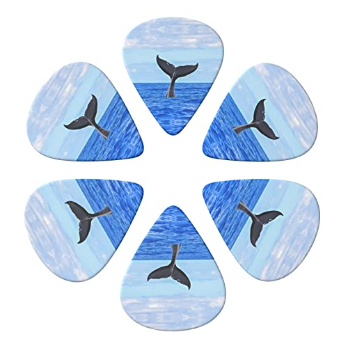 Whale Tail Lot de 6 médiators pour guitare acoustique, guitare électrique, basse, ukulélé – fin, moyen et épais. - Les Beatles, Paul McCartney, John Lennon, RIngo Starr, George Harrison Whale Tail Lot de 6 médiators pour guitare acoustique, guitare électrique, basse, ukulélé – fin, moyen et épais. – Image 5
