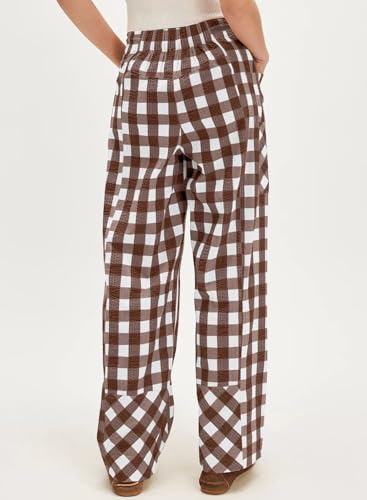 Image of Acelitt Women Checkered Pants with Pockets, S-XXL