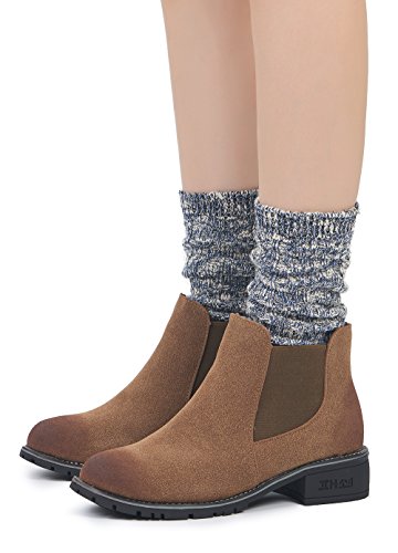 Leotruny Women's Slouch Vintage Knit Cotton Boot Socks4