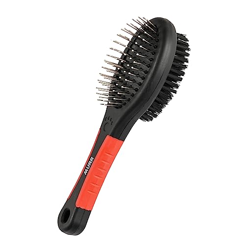 Murr Double Sided Pet Grooming Brush, Black