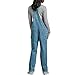 Dickies Women's Denim Bib Overall, Medium Stonewash w/Bleach, Small