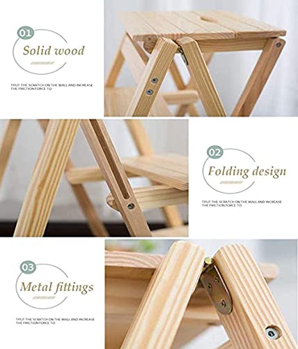 Tabouret pliant en bois résistant pour atteindre les hauteurs - 8