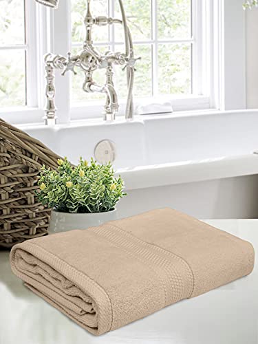 Image of Bombay Dyeing Super Ultrx Zero Twist Plain Dyed 650 GSM Cotton Bath Towel - Ultrx (Flax)