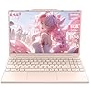 Portátil ligero rosa de 14 pulgadas con teclado numérico, computadora portátil para estudiantes y trabajo, 8 GB de RAM 512 GB SSD, pantalla IPS de 1080p