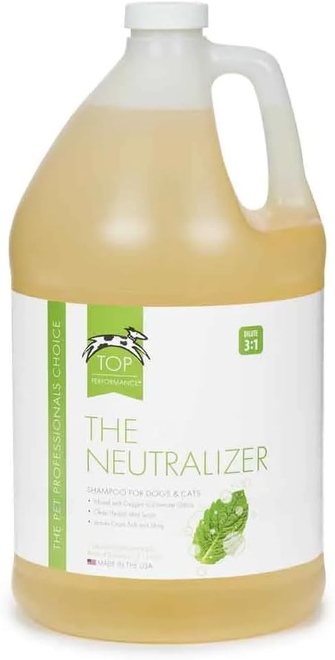 MPP Odor Neutralizing Shampoo or Spray for Dogs and Cats NO MORE SMELLY PET! (1 Gallon Shampoo), Transparent