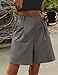 HOTOUCH Womens Shorts Summer Trendy Fashion 2026 High Waisted Grey Bermuda Shorts
