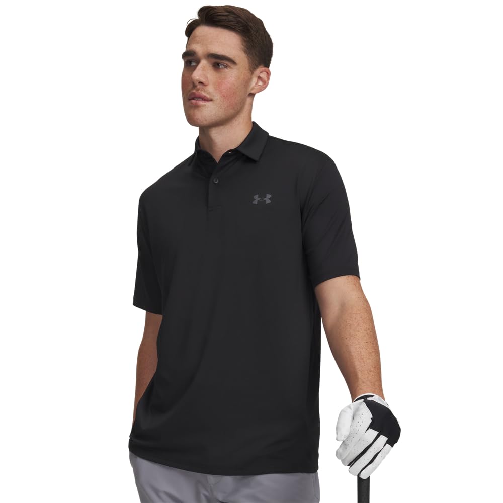 Under Armour Men's Matchplay Polo Shirt, Black, XXL