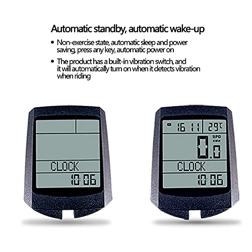Bicycle Computer Intelligent Induction Fstn Screen Speedometer Ipx5 Waterproof, Cycling Bike Computer For Clock Display/Riding Distance/Riding Time #TOP4