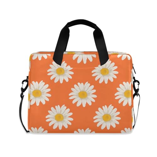 Maletín para portátil con diseño floral naranja 15.6" miniatura 1