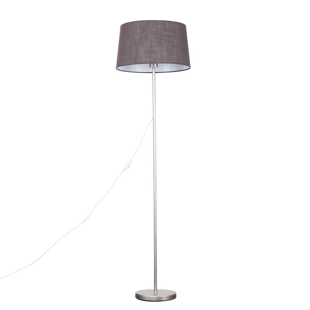 Contemporary Polished Chrome Floor Lamp With Glass Dome Shade - View #3