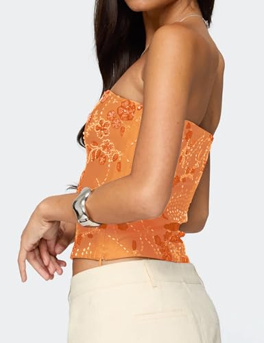 MISSACTIVER Women’s Sequin Tube Tops Y2K Sexy Sparkle Rhinestone Strapless Top Backless Summer Going Out Bandeau Tank4