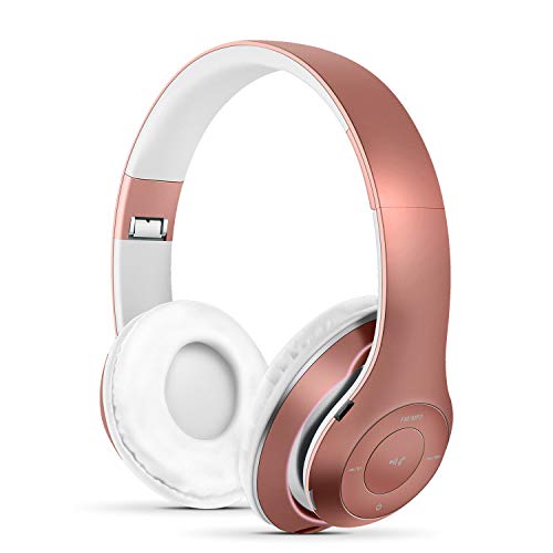 Auriculares Inalámbricos Bluetooth, Wireless Headphones Plegables con Micrófono, Estéreo Auriculares de Diadema para Smartphones, PC, TV, Tableta