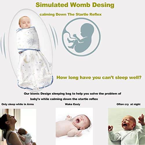 Eray Newborn Swaddle Sleepsack 0-3 Months Arm Up Baby Sleep Sack 3-6 Months Infant Wearable Blanket Transition Swaddle Wrap Sleeping Bag With Zipper Small Tog 1.0 #TOP1