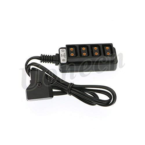 Uonecn Photography Power Cable 4 Port D-Tap Female to D-tap B-Type Male for Anton Bauer V-Mount Battery