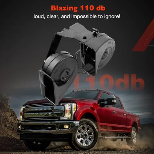 Image of ATRACYPART HC3Z-13832-G Dual Horn Assembly with Bracket- Fit for Ford F250 F350 Super Duty 2017 2018 2019 2020 2021 2022