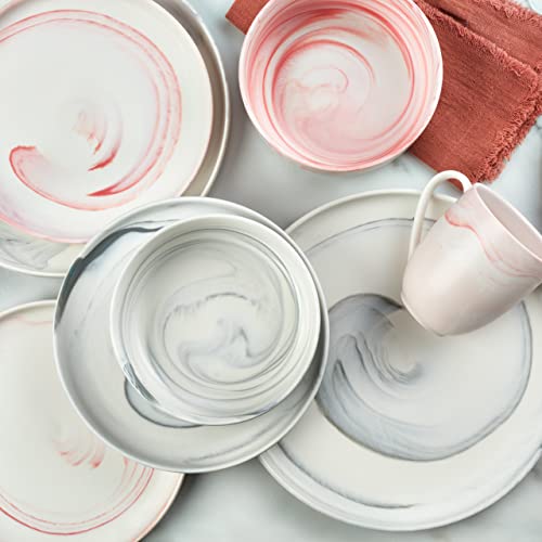 Stone Lain Brighton 16-Piece Dinnerware Set Porcelain, Pink - Image 6