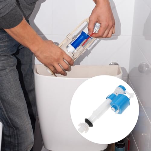 Image of Toilet Fill Valve Replacement Universal Float Valve Quiet Water Saving Inlet Easy Install for Bathroom and Squat Toilet .25 X 3.34 X 2.28 Inches