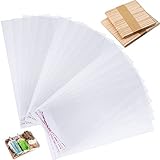400 Pieces Popsicle Sticks and Bags Set Include 300 Pieces Self-adhesive Pop Bags Clear Ice Popsicle...