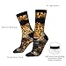 XZDWPY The deep-eyed leopard Unisex Mid-Calf Socks 3 Black Polyester Skin-Friendly Moisture-Wicking Fashionable Crew Socks