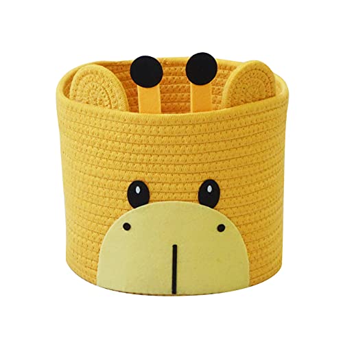 Image of T&T Homewares Small Giraffe Baskets for Baby Diaper Organizer, Nursery Storage Room Decor, Kids Room Organizer, Cat Dog Toy Storage