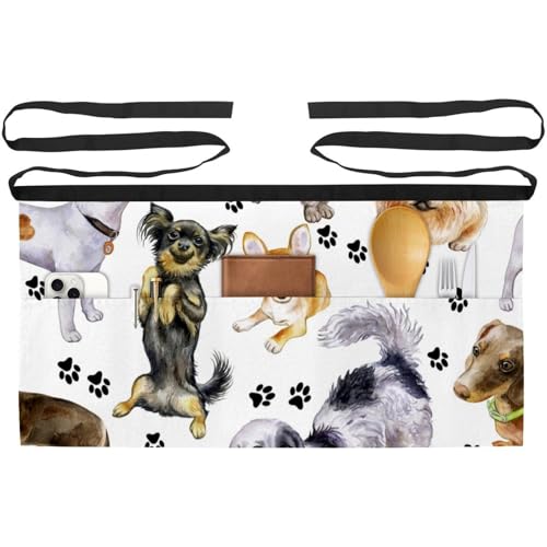 Tablier court de chef à poches protection efficace pour bistrot nettoyage et bar