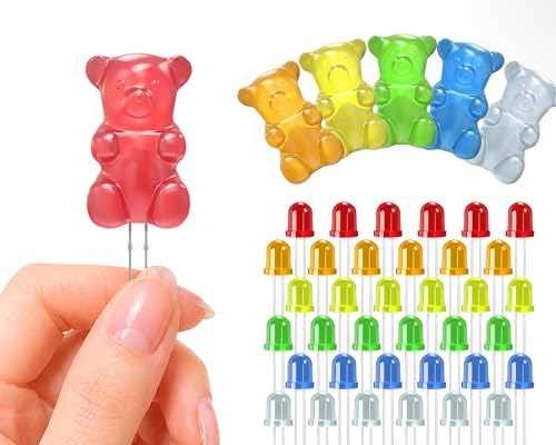 Kit de diodos LED con ositos de silicona para proyectos de aprendizaje STEM y decoración