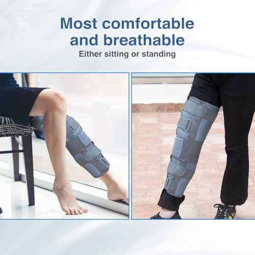Image of Knee Immobilizer Brace for Knee support for dislocation injuries ligament tear wraparound knee stabilizer splint for men & women (SMALL)