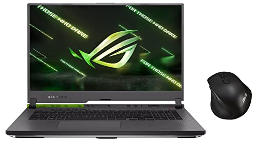 Image of ASUS ROG Strix G17 (2022), 17.3 inch (43.94 cm) WQHD 240Hz /3ms, AMD Ryzen 9 6900HX, 8GB RTX 3080, Gaming Laptop, G713RS-LL023WS MW203 Wireless Silent Mouse (Black)