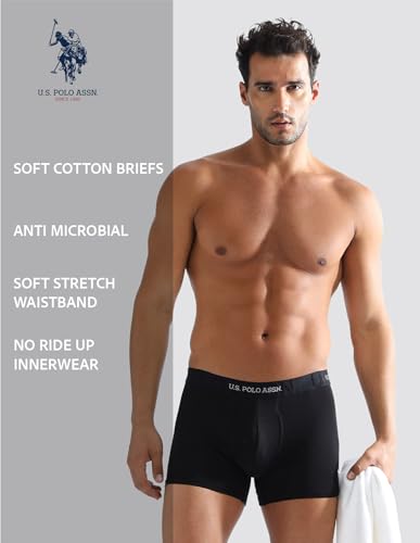 Image of U.S. Polo ASSN. Mens ET007 Anti Microbial Essential Long Underwear Trunk with Pouch Opening -Pack of 1