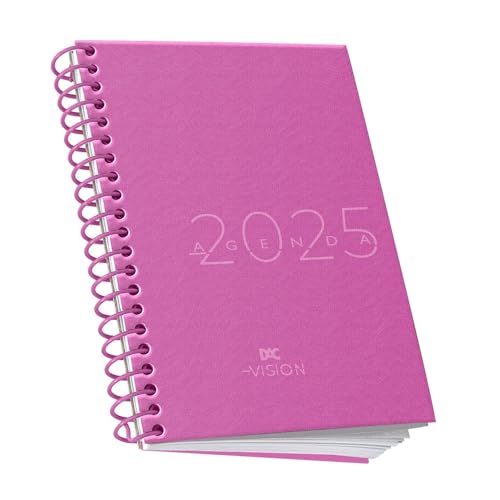 DAC - Agenda 2025 A5 Com Espiral de Plástico e 336 páginas Vison Rosa