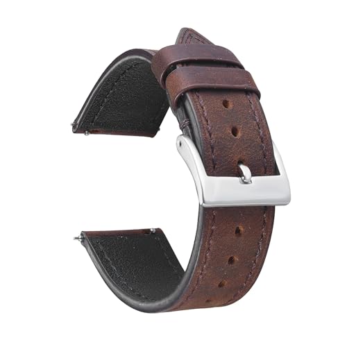 HuanJ Xgbv 18mm 19mm 20mm 21mm 22mm NCbN[XuXbg gX^C YEHb` fB[XANZT[ voh(Dark brown,19mm)