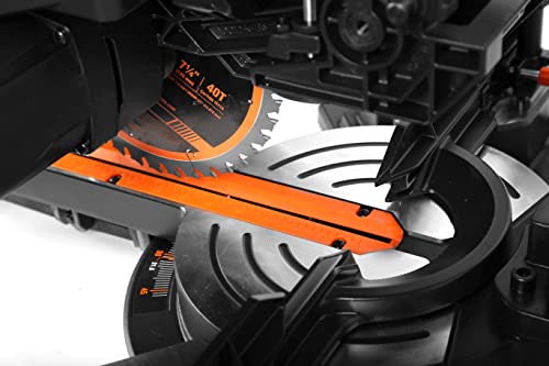 WEN MM0713 9.5-Amp 7.25-Inch Single Bevel Compact Sliding Compound Miter Saw with LED Cutline Guide, Black thumbnail 9