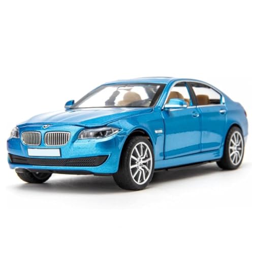Image of 1:32 Scale BMW 535i Toy Car | Metal Pullback Diecast Car for Kids with Openable Doors, Sound, Light Effects Toy for Car Enthusiasts (Color As Per Available),blue