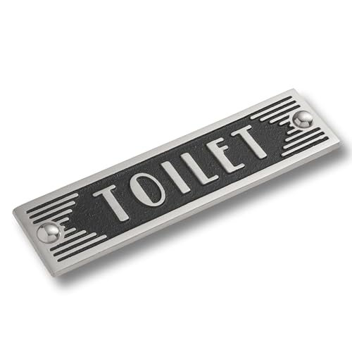 The Metal Foundry Toilet Metal Door Sign. Art Deco Style Home Decor Accessories Door Or Wall Aluminium Plaque. Handmade In England