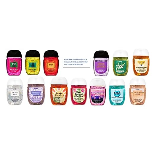 Bath and Body Works Anti-Bacterial Hand Gel 10-Pack PocketBac Sanitizers, Assorted Scents, 1 fl oz each