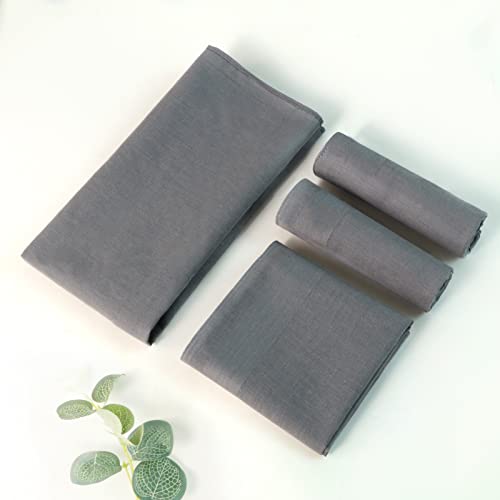 Image of HOULIFE Men's Cotton Handkerchiefs, Solid Color 60S Soft Cotton Hankies for Men Women 6 /12PCS 15.7 inchx15.7 inch