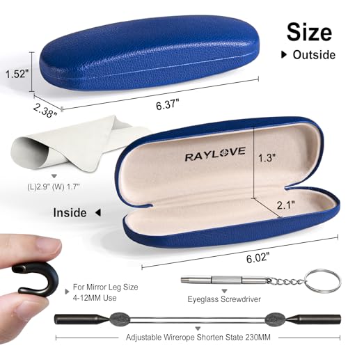 Image of RayLove Unisex Hard Shell Eyeglasses Cases, Protective Case For Glasses