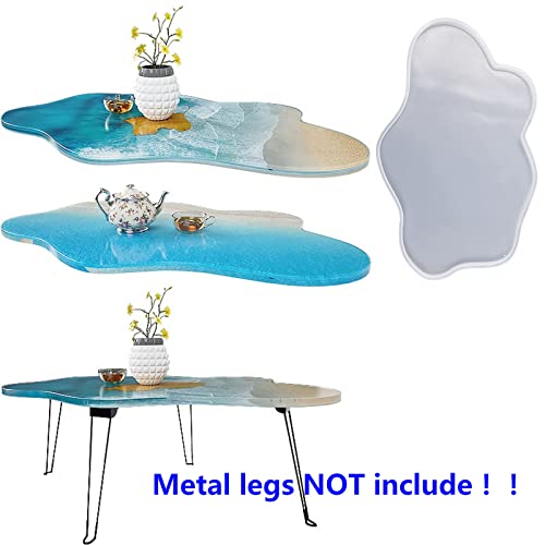 24 Inch Large Silicone Table Resin Epoxy Mold, Charcuterie Board Tray Casting Molds , River Table, Coffee Table, Modern Desk Night Stand, DIY Cutting Board Making Mould, Home Art Decoration Agate - Image 3