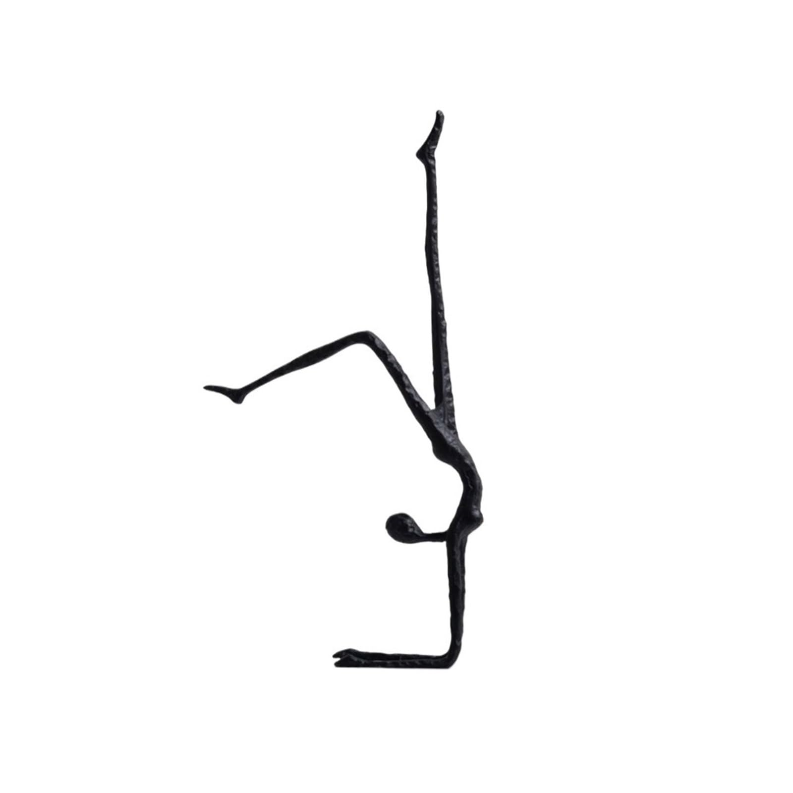 zhuyanbo007 Desk Statue, Creative Upside-down Dancer Metal Figurine Modern Minimalist Living Room Decoration