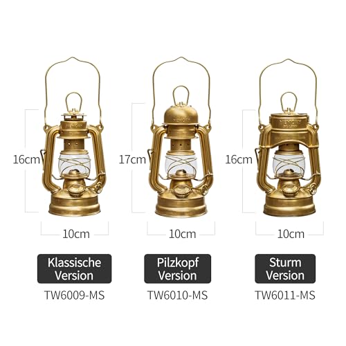 Lampe Tempête Camping suspendue et résistante au vent en laiton
