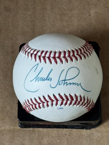 Charles Johnson Signed Florida Marlins RAWLINGS OFFICIAL LEAGUE Baseball JSA - Autographed Baseballs