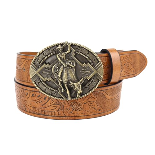 Ceinture en cuir cowboy western vintage pour jean de style bohème ou rock de 3,8 cm
