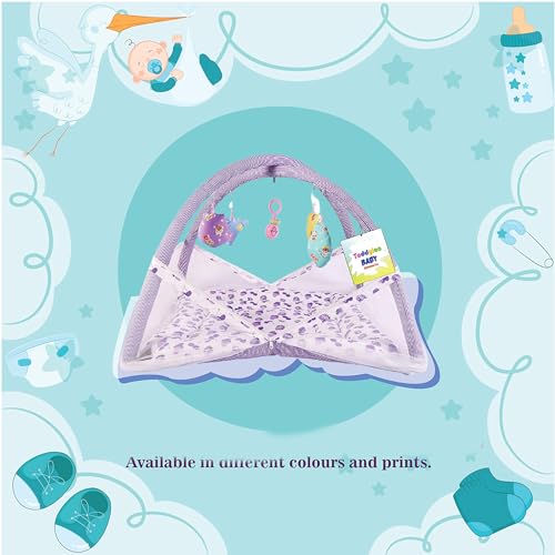Image of Toddylon Baby Bed New Born Baby Bedding Set Combo of Baby Mattress with Mosquito Net | Carry Bag | Cotton Beds | Carry Bag | Unisex Infants (0-6 Months) (2PCS Set)