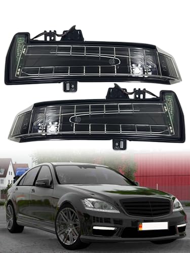 Pair LED Wing Mirror Indicator Signal Repeater Light Lamp For Mercedes Benz W176 W246 W204 W212 C117 X156 2007-2018 Driver & Passenger Side